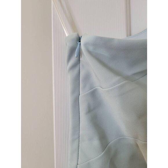 Michael Costello x Revolve Ava Dress One Shoulder Mini Ice Blue Size XS NWT $188 - Picture 7 of 9